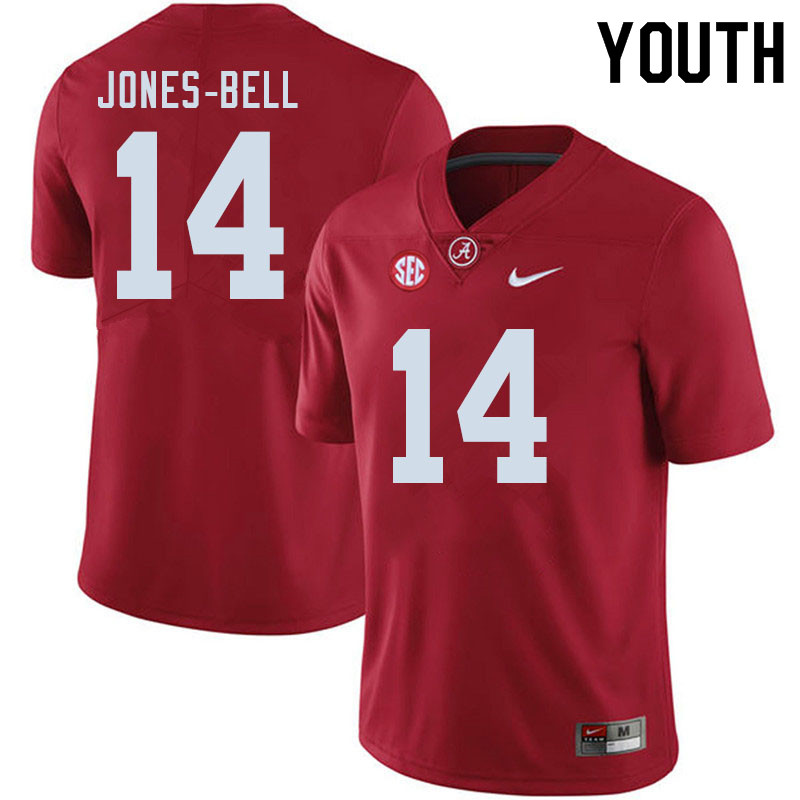 Alabama Crimson Tide Youth Thaiu Jones-Bell #14 Crimson NCAA Nike Authentic Stitched 2020 College Football Jersey WC16B74AV